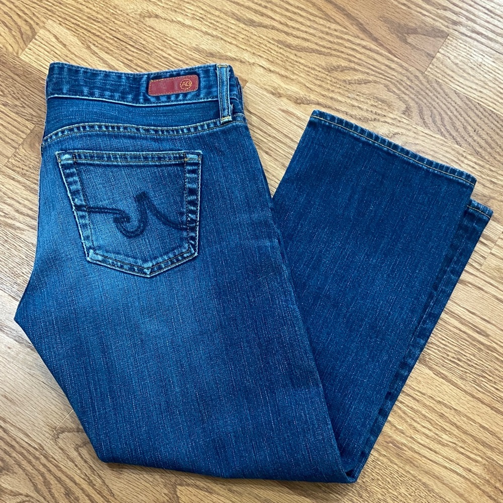AG Adriano Goldschmied Dark Wash  the Tomboy Crop Denim - Picture 2 of 7